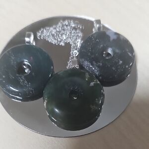 Moss Agate Stone Necklace 1 each